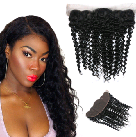 Lace Front deep wave hair block- Real Hair Wig